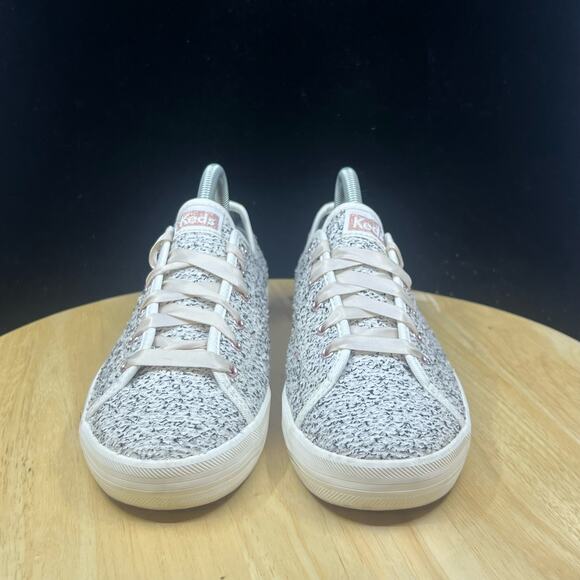 KEDS Women’s Kickstart Two-Tone Boucle White Sneakers Size 8.5 - Picture 2 of 7